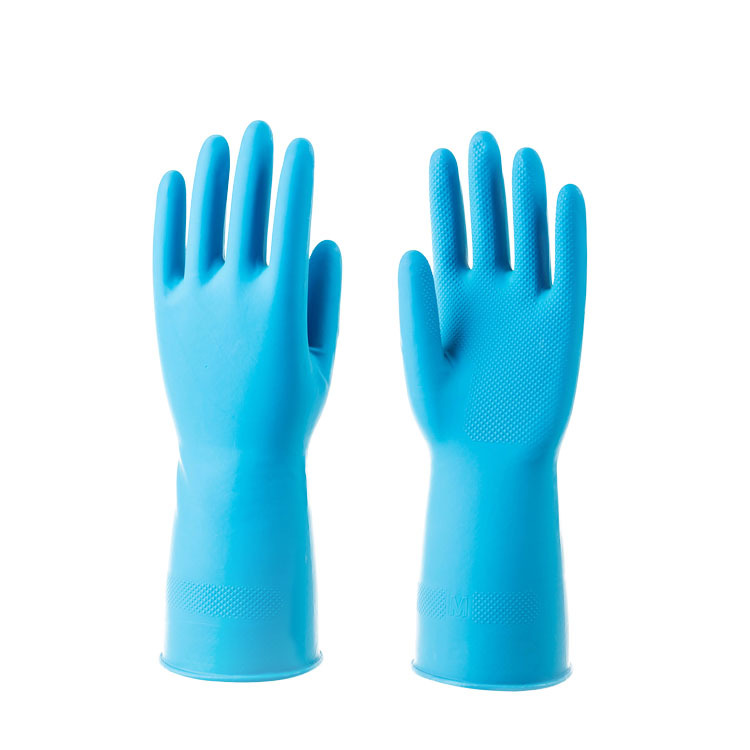 Hogar guantes de látex lavavajillas espesado cuatro estaciones al por mayor durable cocina lavado tazón impermeable ropa goma guantes del hogar
