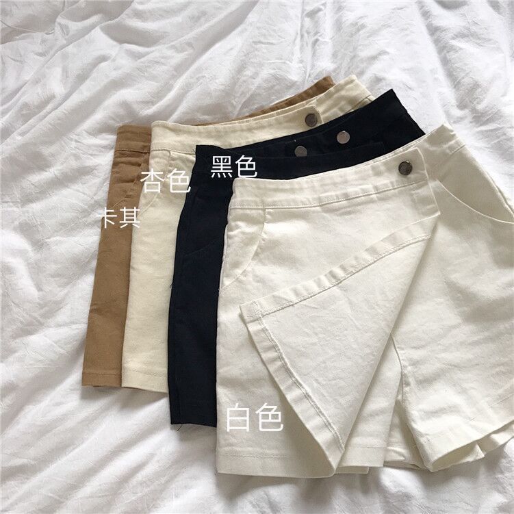 Campus Style Shorts New Korean Style Summer Women's chic Slim Look High Waist Student Casual All-match A- line Skirt Trendy Pants