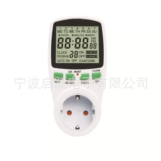 定时插座欧式大屏幕定时器厨房开关电子计时器自动断电延时