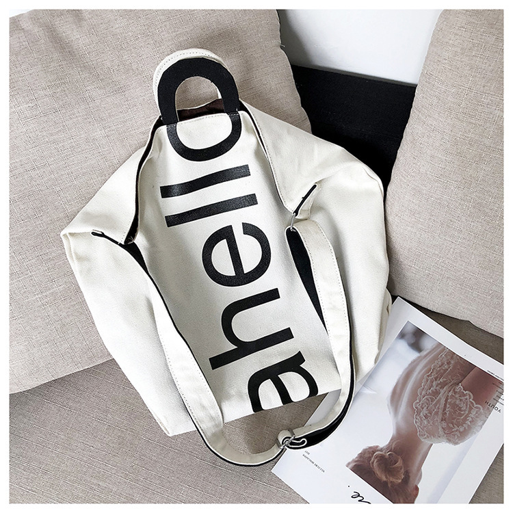 帆布包新款潮韩版时尚购物袋慵懒风帆布包学生百搭单肩包帆布包