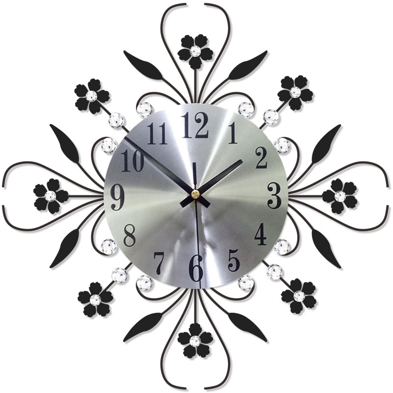 Amazon transfronterizo dedicado Reloj de pared de hierro reloj de moda europea sala de estar simple reloj creativo reloj de cuarzo al por mayor