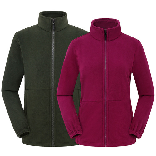 Fleece jacket, outdoor women's fleece thickened warm men's jacket autumn and winter, LOGO can be made, cross-border foreign trade