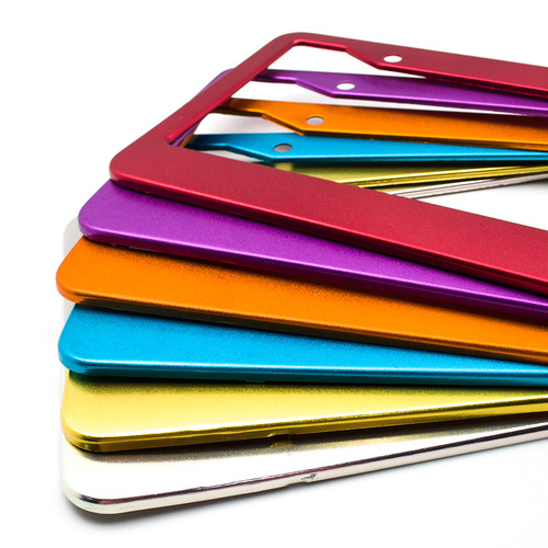 Aluminum black American Canadian US standard car license plate frame cross-border license plate holder