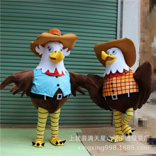 老鹰卡通人偶服装商场活动卡通表演服饰行走动漫人偶鸟类人偶衣服