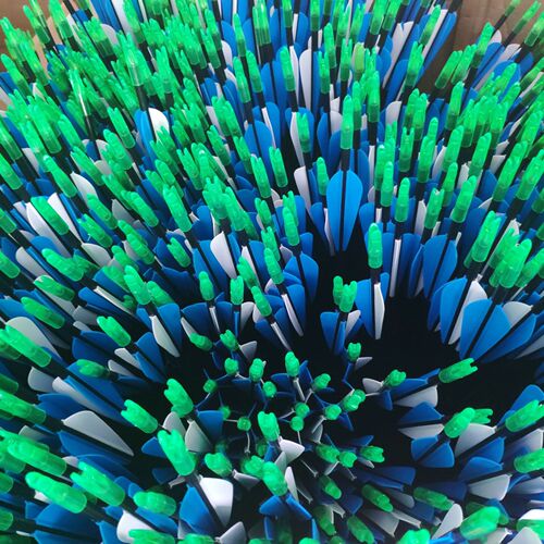 7.8mm rubber feather mixed carbon arrows, mixed carbon arrow shafts, high-strength arrows, arrows for competitive competitions in scenic archery halls
