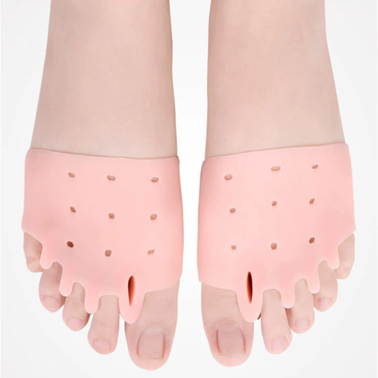 Сотовая Передняя Подушка с пятью отверстиями, вальгусная деформация большого пальца стопы, Перекрытие Кости Большой стопы, амортизация, разрезанный палец ноги, рукав для пальца с пятью отверстиями