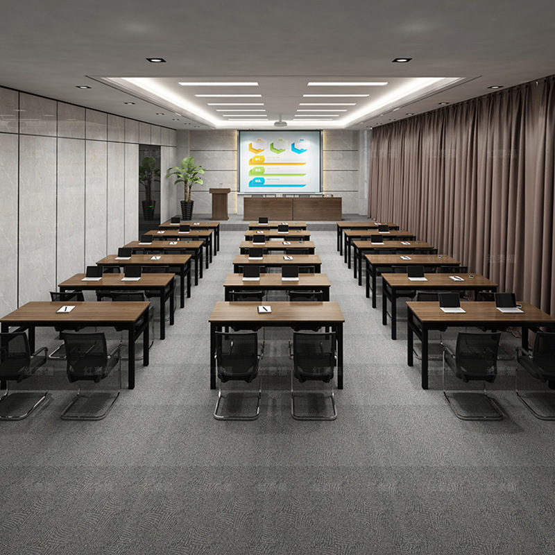 Factory Supply Simple Modern Two-Person Solid Wood Office Conference Training Table Multifunctional Student Classroom Long Desk