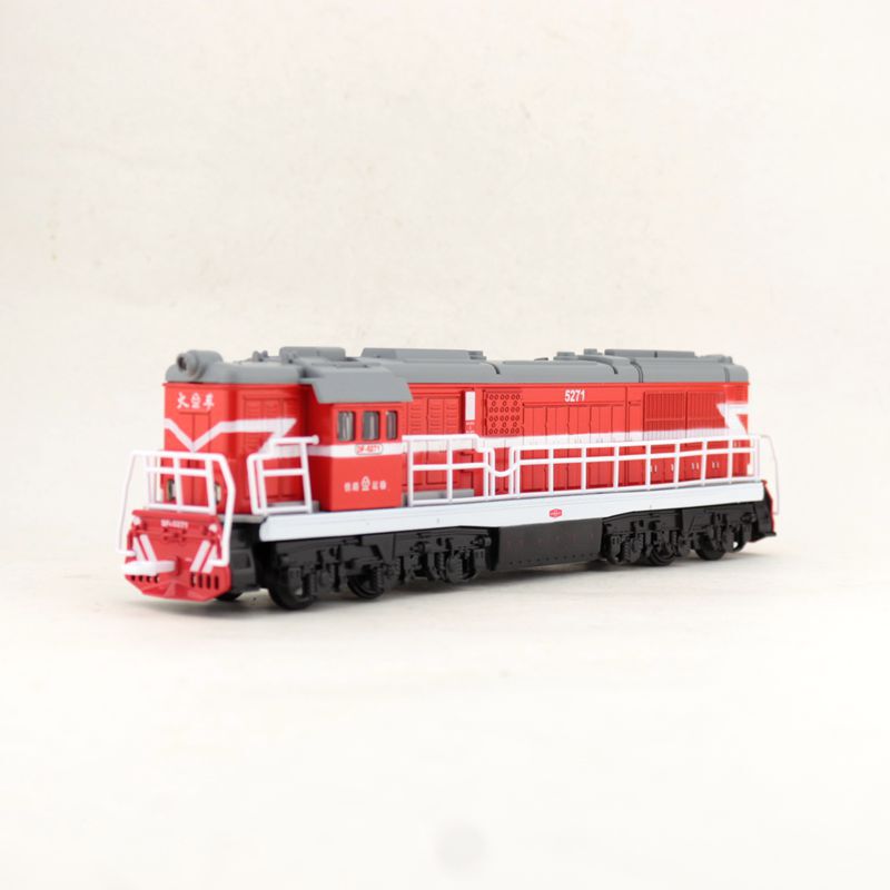 Kawei Meisheng Artificial Alloy Model Classical Steam Locomotive Internal Combustion Locomotive Toy Pull Back Sound and Light Bulk
