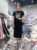 Long summer T-shirt dress for leisure, skirt, plus size, mid-length