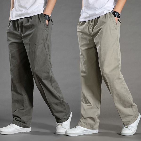 Men's Casual Pants Trousers Korean Style Trendy Workwear Ankle-length Pants Straight Pants for Fat Guy Loose Large Size Pants Thin for Dad Men's Casual Pants Trousers Korean Style Trendy Workwear Ankle-length Pants Straight Pants for Fat Guy Loose Large Size Pants Thin for Dad