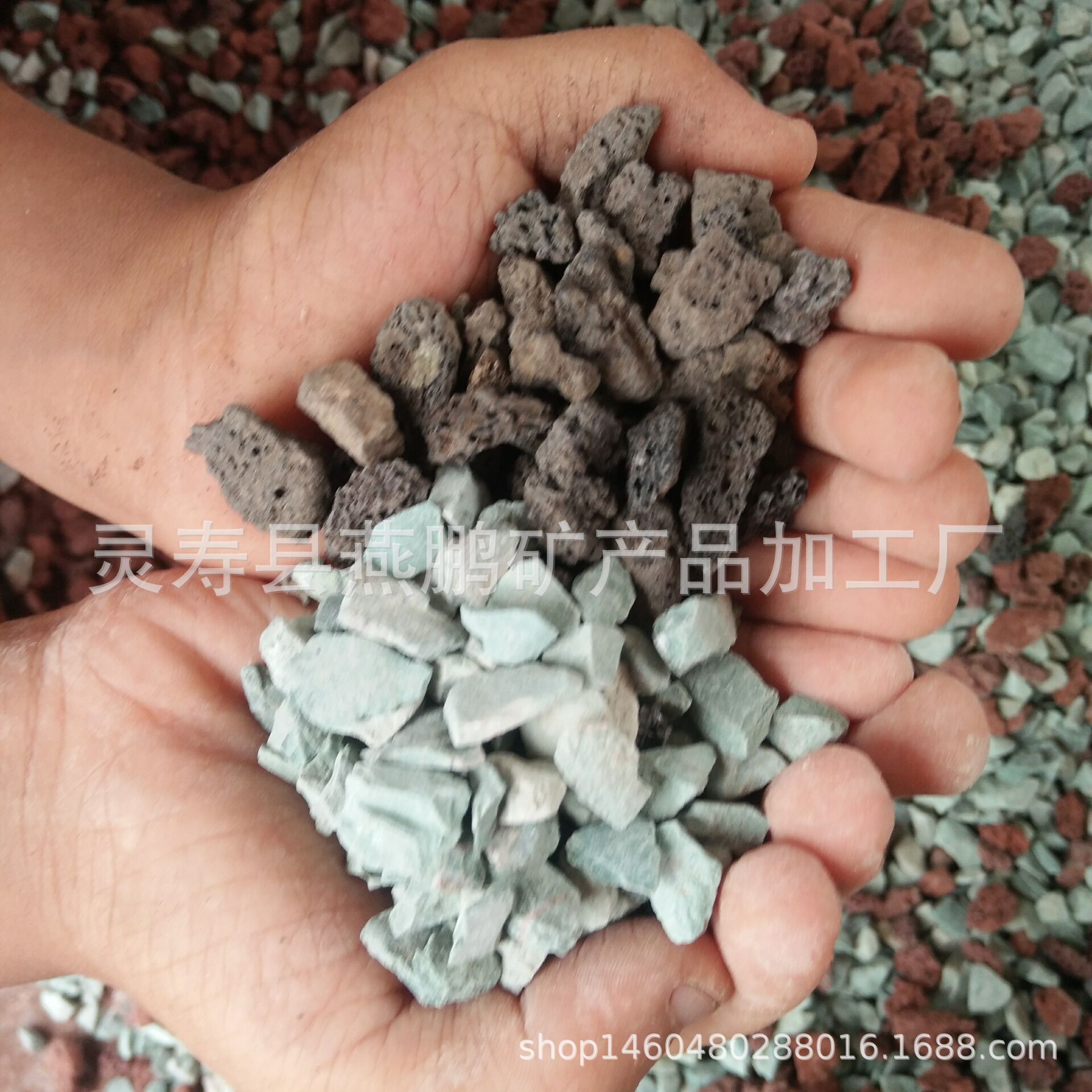 批发石兰花基质用绿沸石5-8㎜多肉园艺绿沸石火山石麦饭石