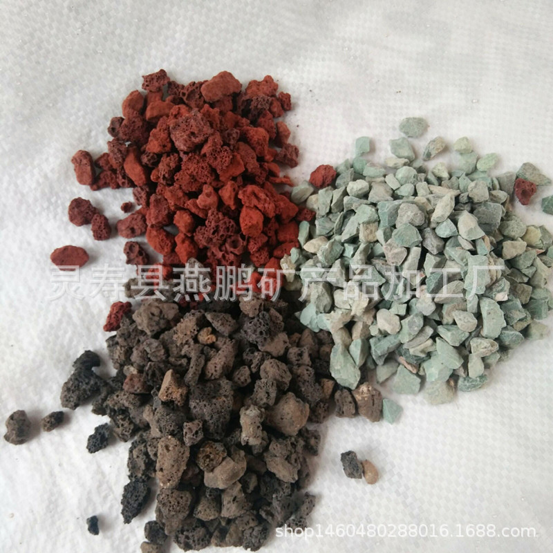 厂家供应批发5-8mm红色火山石多肉植物盆景花卉用铺面石