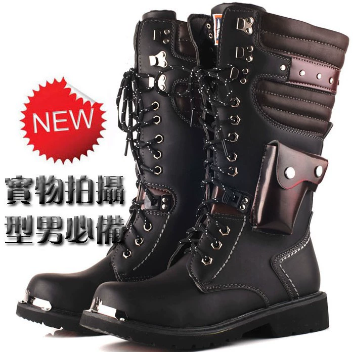 Прямая Внешняя торговля с фабрики взрывы мужские высокие сапоги уличные военные ботинки тренд плюс размер большие кожаные сапоги с большой головой сапоги для инструментов