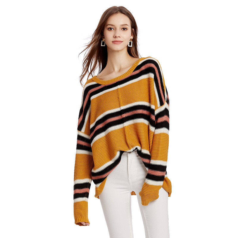 Grenzüberschreitende Amazon-Hotselling-Damenstrickwaren Europäische und amerikanische große Damenbekleidung 2024 Herbst/Winter Neuer Pullover Strickpullover_voghion.com