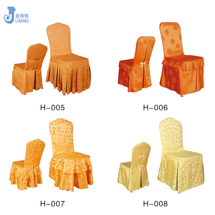 Cubierta de la silla del banquete de la boda del hotel exclusivo transfronterizo Restaurante mesa de parada y cubierta de la silla de exportación