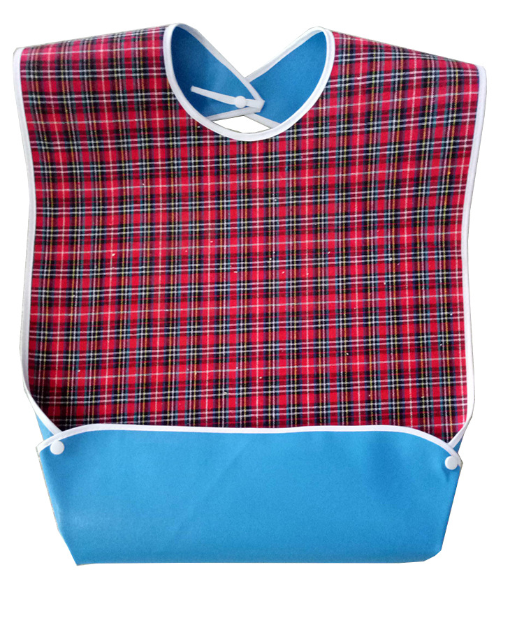 En stock al por mayor impermeable de gran tamaño adulto alimentos babero de comedor para los ancianos babero para los ancianos sobretodo
