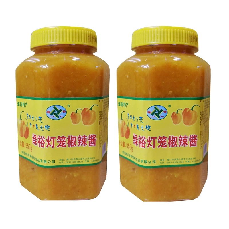 Хайнань Lvyuhuang фонарь соус чили соус Чили желтый Чили кислый суп жирная корова 850 г кухня Хунань домашняя кухня питание