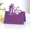 Hollow wedding banquet to arrange pink love wedding seat card bridegroom bride decorative table card spot wholesale