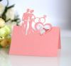 Hollow wedding banquet to arrange pink love wedding seat card bridegroom bride decorative table card spot wholesale