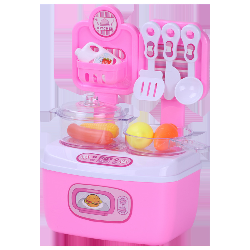 Play house toy children's simulation kitchen dentist toy medical kit tool girl makeup toy dressing table