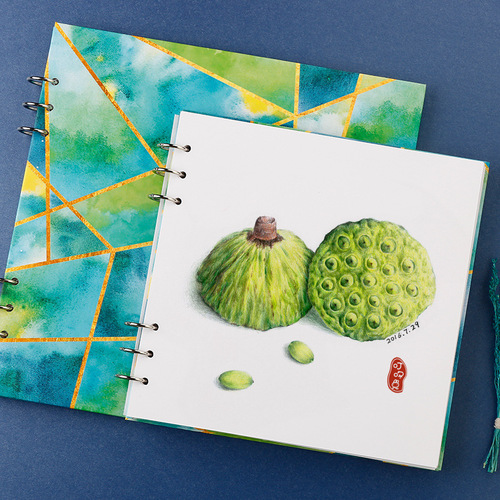Watercolor 300g thickened painting book, art sketch book, square graffiti book, loose-leaf sketch book wholesale