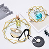 Geometric round glass disk cosmetics jewelry storage disc