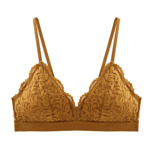 Sexy lace small breast push-up seamless bra without rims French underwear women's bra set thin  new style