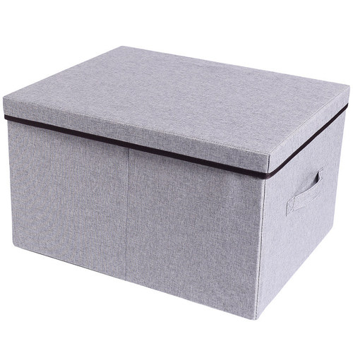 Storage Box Fabric Home Clothing Wardrobe Organizer Box Cotton Packing Bag Washable Foldable Storage Box