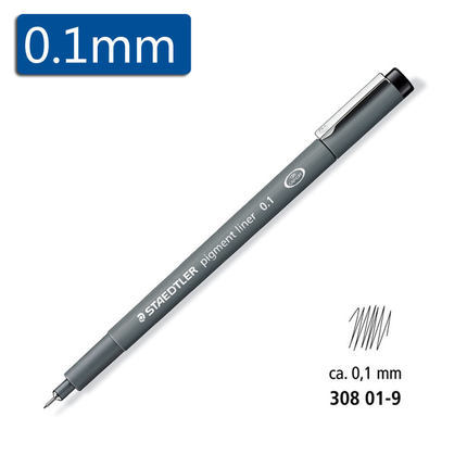 Alemán shidlou 308 resistente al agua aguja pluma 0,1mm impermeable aguja pluma dibujo gancho pluma gancho