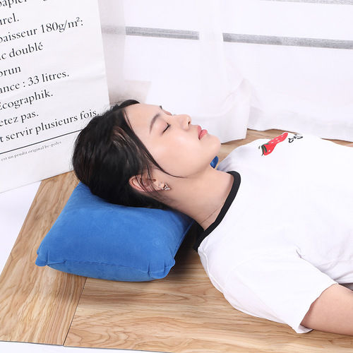 Outdoor Portable Travel Inflatable Pillow Solid Color Multifunctional Office Nap Cuddle Pillow Back Support Pillow
