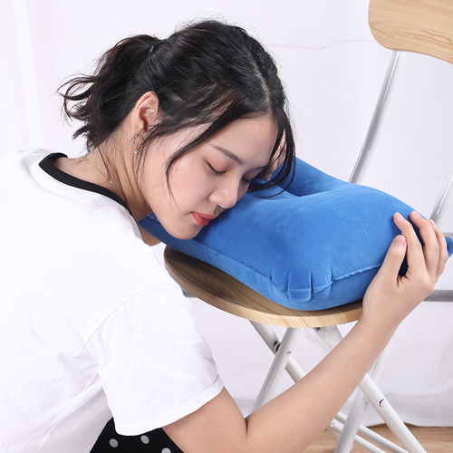 Outdoor Portable Travel Inflatable Pillow Solid Color Multifunctional Office Nap Cuddle Pillow Back Support Pillow