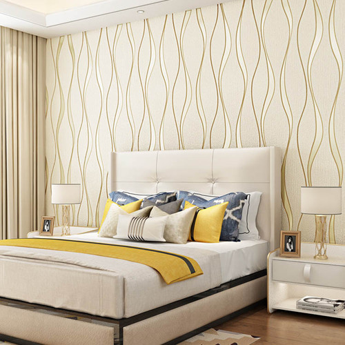 Modern simple 3D three-dimensional water ripple non-woven wallpaper curved buckskin TV background wall wallpaper