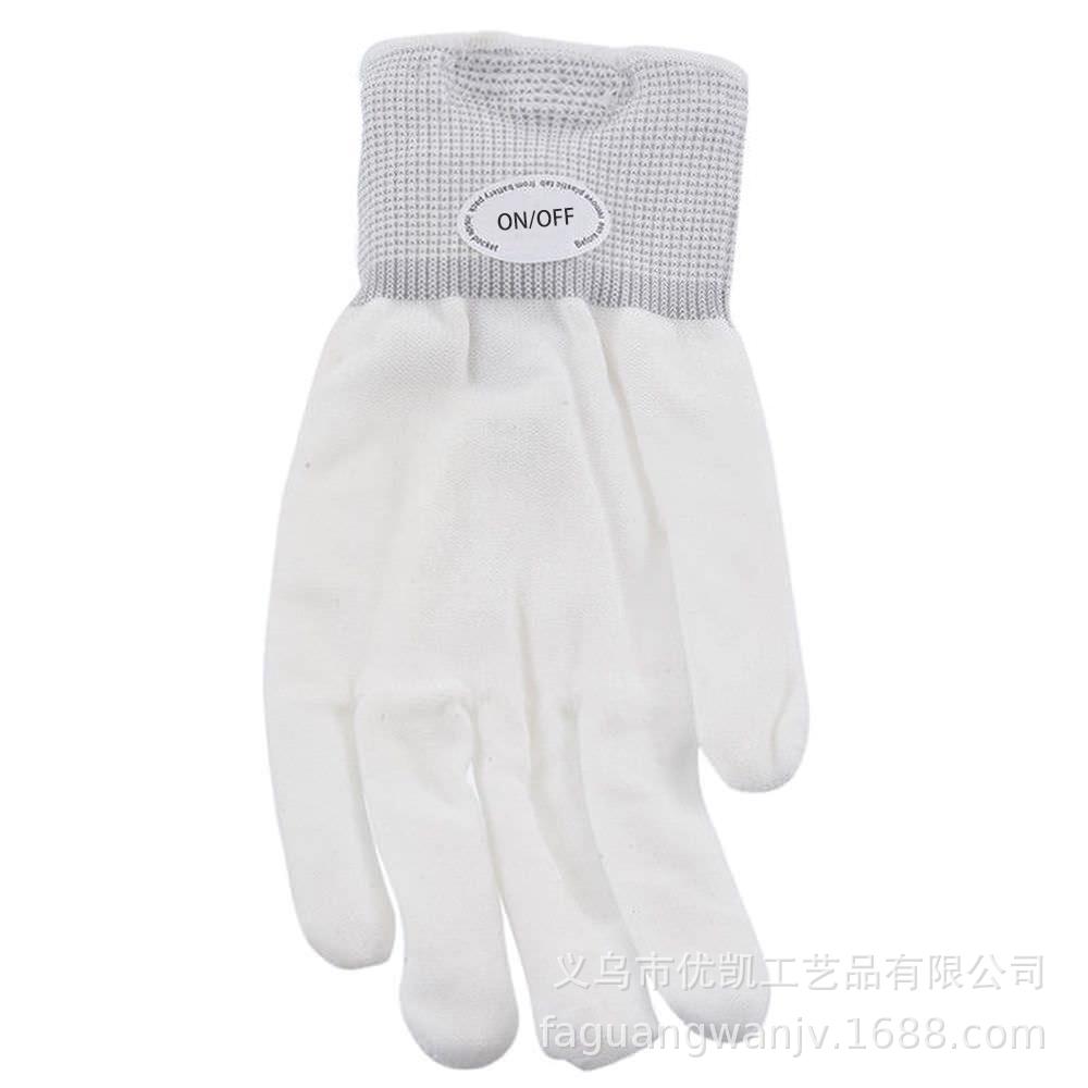 LED colorido luminoso guantes de rendimiento hueso de la mano Guantes luminosos arco iris de Halloween guantes de regalo luminoso de Navidad