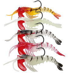 Weihe Multi-jointed Lead Head Soft Shrimp Lure Bait Multi-jointed Shrimp Set Soft Bait Luminous Freshwater Sea Fishing Lure Bait Wholesale
