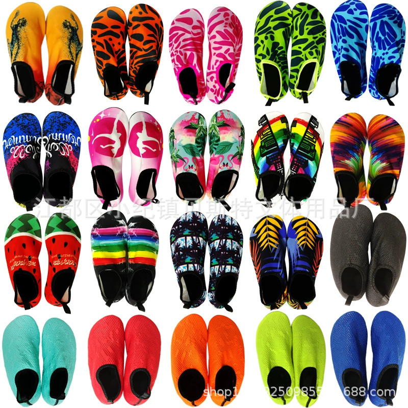 Пляжные носки, обувь для мужчин и женщин, дайвинг, подводное плавание, детская обувь для плавания вброд, мягкая обувь, нескользящая, устойчивая к порезами красная обувь с нашивкой для ног