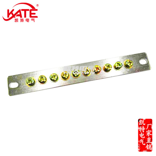 10 hole zero row 3*30 total length 220 brass zero ground bar terminal block distribution box bus copper bar KT053