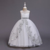 Wedding dress, small princess costume, three dimensional nail sequins, lace long skirt, flower girl dress