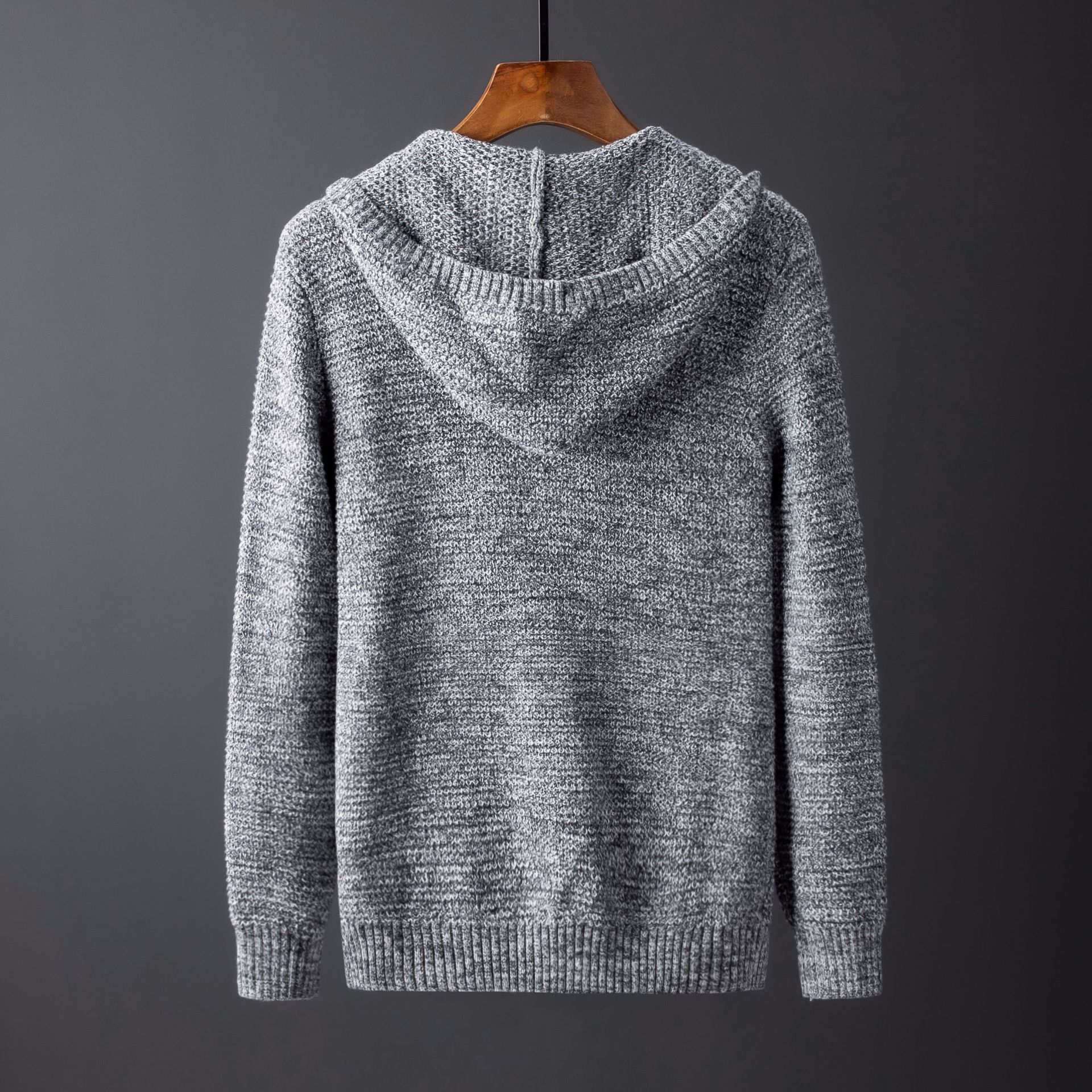 Herren-Strickcardigan mit Kapuze – Trendiger, lässiger Pullover mit offener Vorderseite für Herbst und Winter_voghion.com