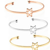 Six Mangxing Hollow Open Bracelet Pentagram Settings Women's Women's Owish Popular Hand Decoration Bracelets Normal Delivery