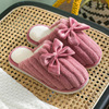 Winter slippers for beloved platform, keep warm comfortable footwear for pregnant with bow, 2019