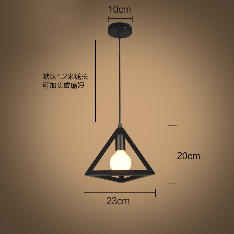 Lámpara de araña pequeña retro de hierro LED diseño creativo para dormitorio comedor y sala