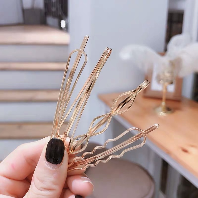 Fermaglio per capelli geometrico in metallo stile coreano perla_voghion.com