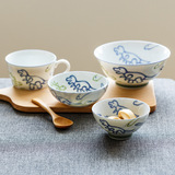 Японский импортный динозавр, мультяшная керамическая посуда, обеденная тарелка, принт