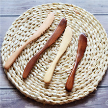 日式水果刀蛋糕木黄油刀月饼刀 齿形木质餐刀批发