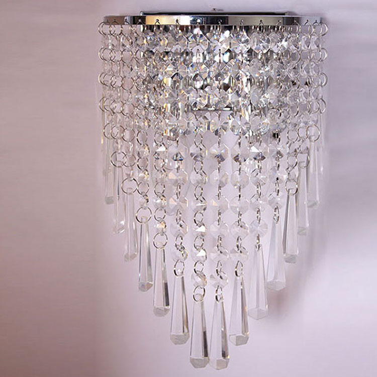 Lámpara de pared de cristal moderno minimalista dormitorio sala de estar noche pasillo K9 cristal pasillo lámpara de pared