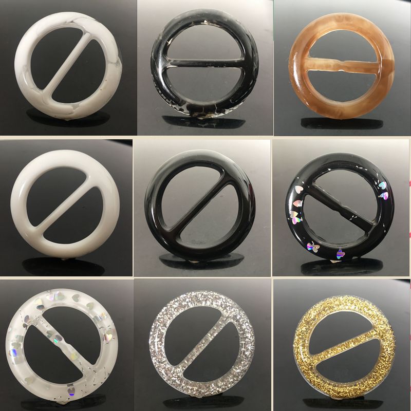 Resin Waist Buckle, Knotted Hem Buckle, Shirt/T-Shirt Button, Round Ring Buckle, Three-Position Scarf Buckle, Button