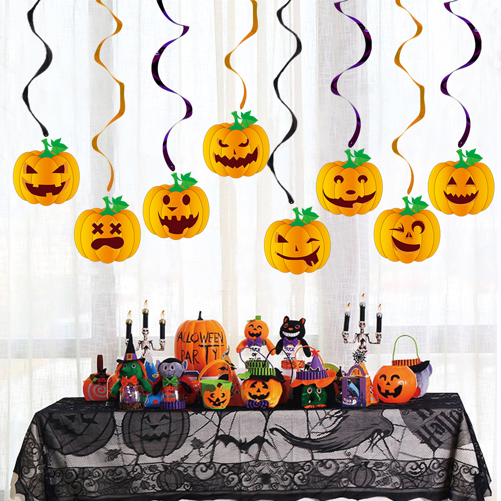 Halloween decoración espiral colgante vampiro cráneo creativo colgante centro comercial KTV escena diseño bruja adornos