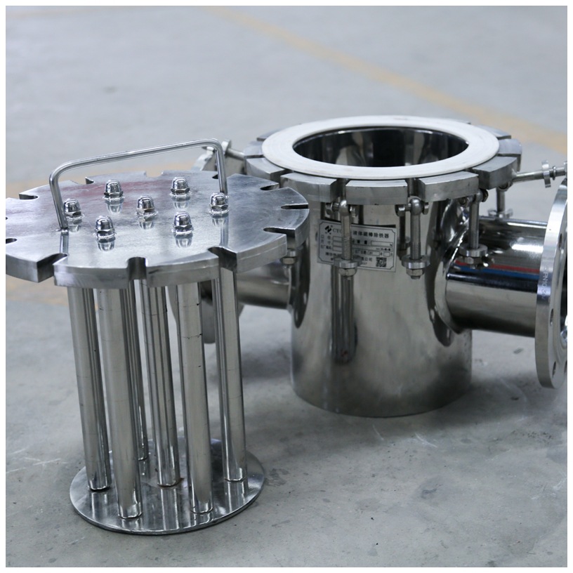 批发管道式永磁除铁器 恒基永磁除铁器 自卸式粉料除铁器
