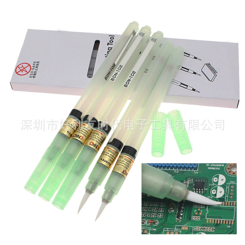 Оптовая BON-102 флюсовая ручка многоразового использования наконечник щетки может удерживать жидкий флюс спирт сосновые духи