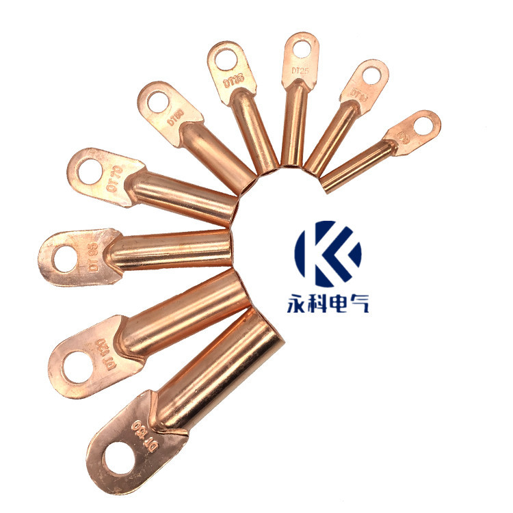 厂家直销DT-50   DT铜接线端子 DT堵油铜鼻 紫铜管 铜接头 铜线耳